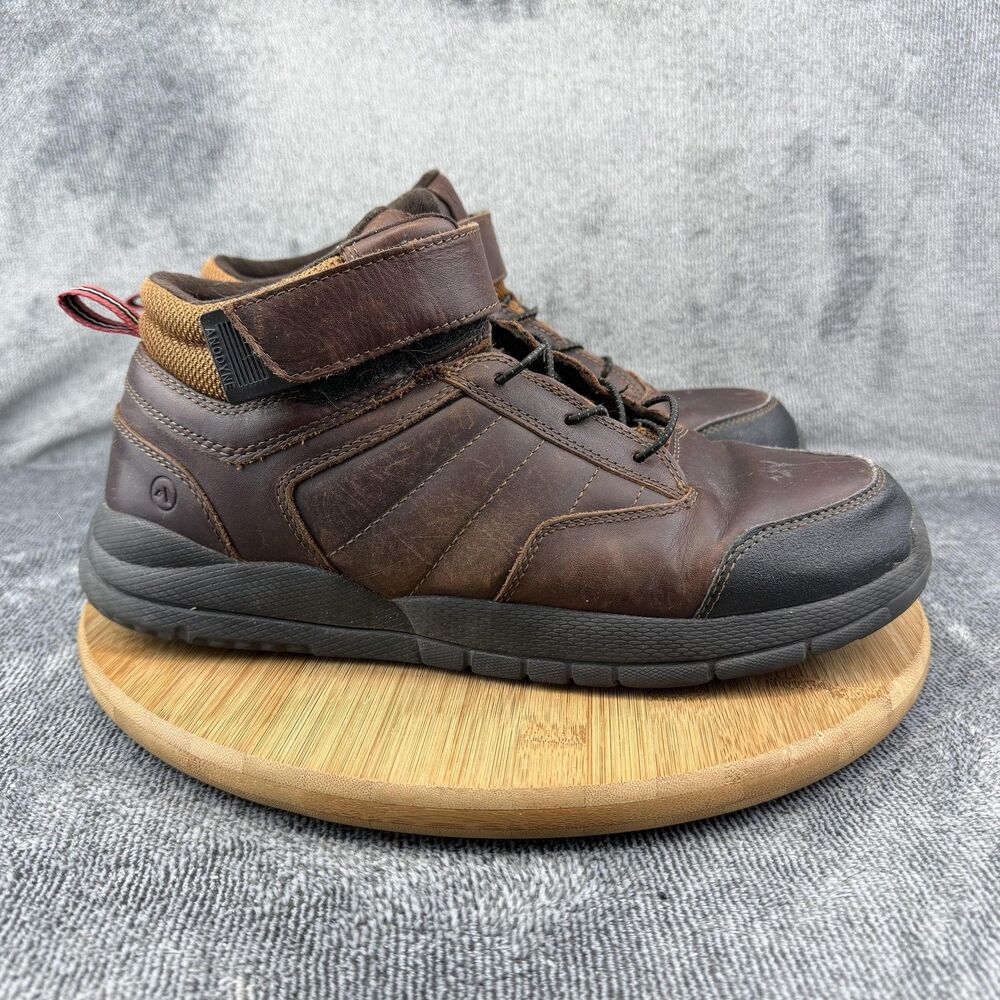 Anodyne No.56 Shoes Mens Size 11W Brown Leather Mid Top Sneakers M056-20-W-110